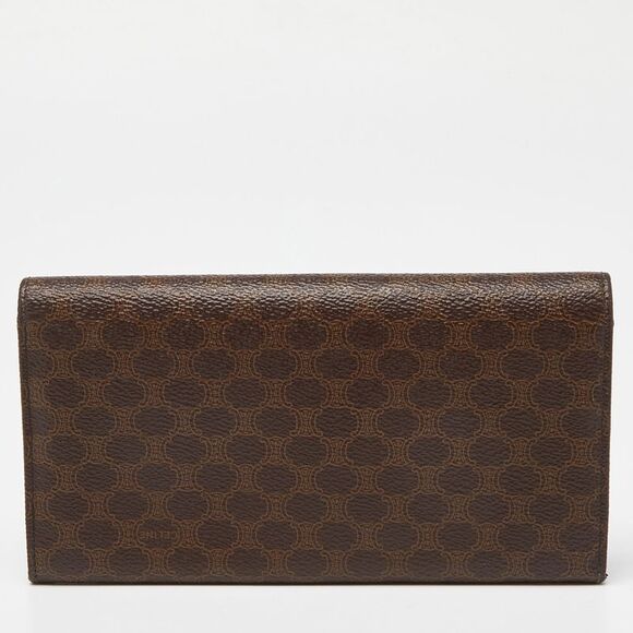 Celine Brown Macadam Coated Canvas and Leather Continental Wallet - Picture 4 of 4